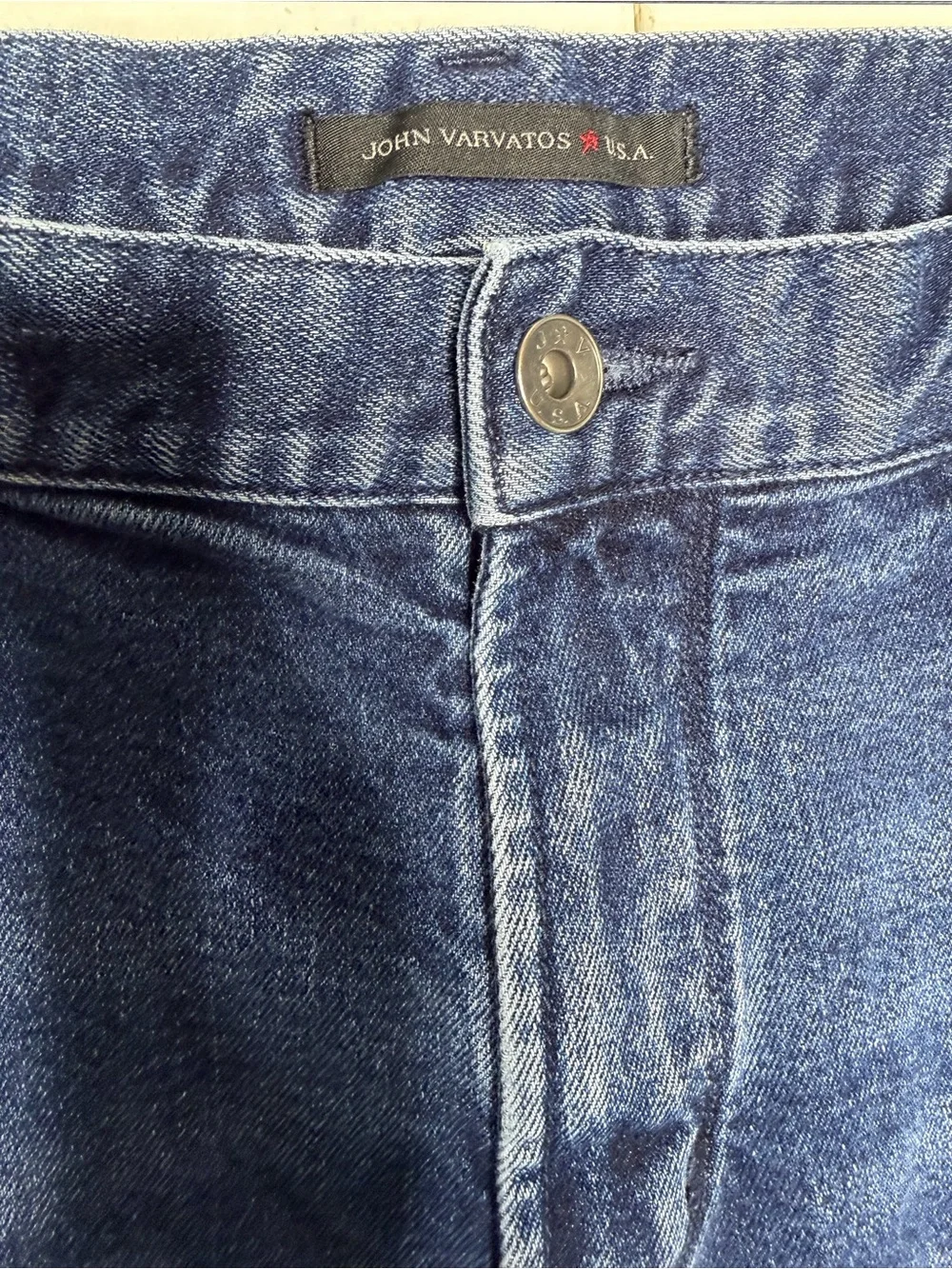 John Varvatos Bowery Slim Straight Mens Denim Jeans Size 36x32 blue